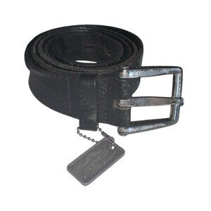 Fossil Mens Genuine Black Leather Belt Size 40 Logo Hangtag Classic READ